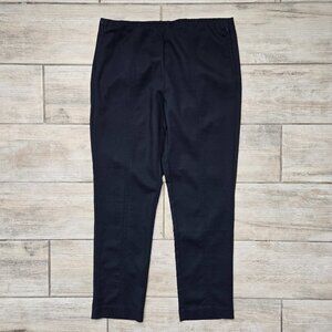 NWT J. Jill Essential Cotton Stretch Pants Pull On Stretch Waist Navy Blue 10